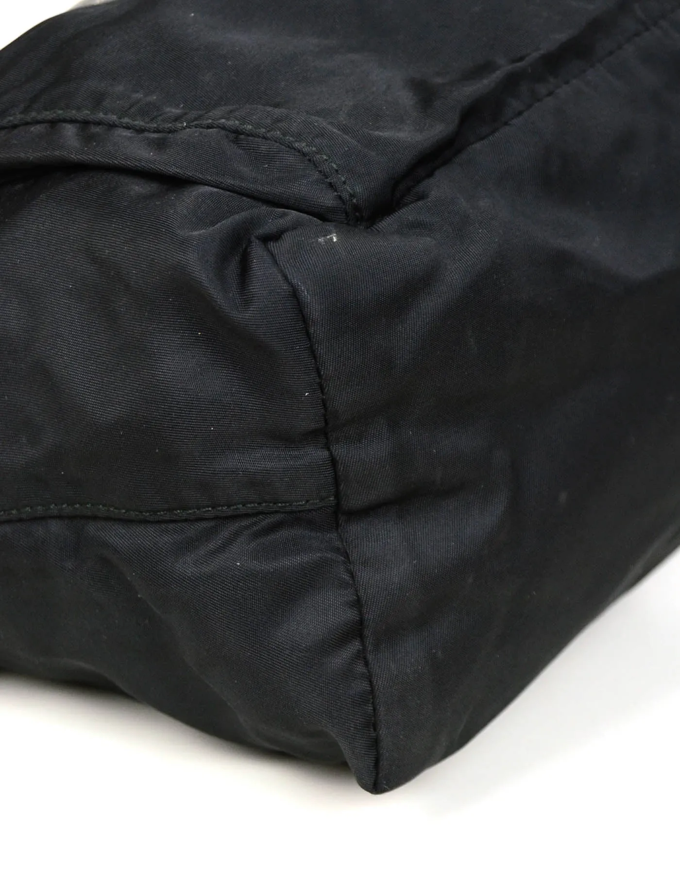 Prada Black Tessuto Nylon Flap Messenger Bag